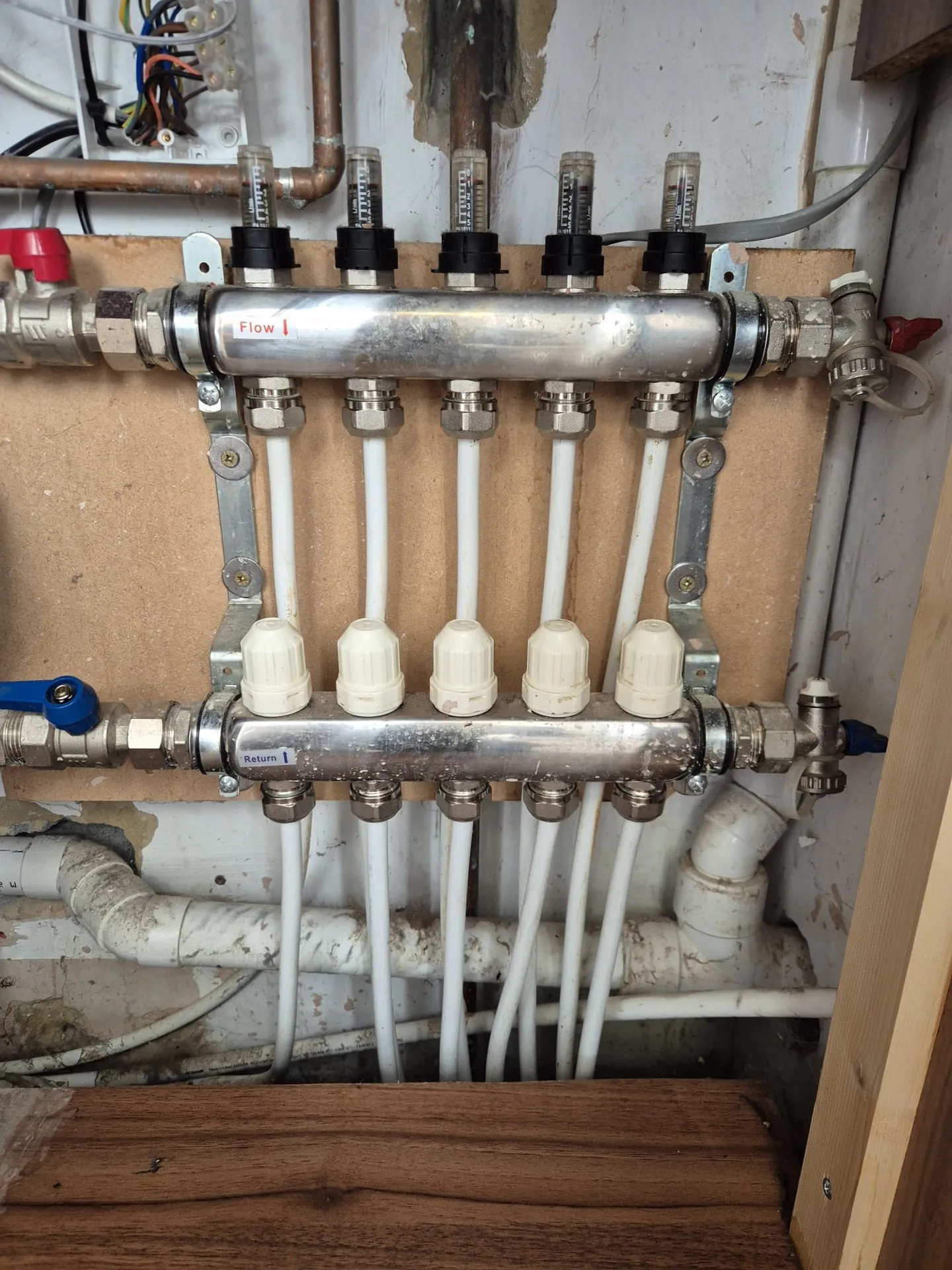 Underfloor heating manifold by Braxton's Plumbing & Heating in Romford